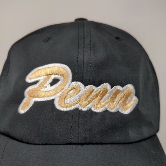 Adidas Men's Strapback Hat Black OSFM 100% Polyester Embroidered Penn Logo - Picture 4 of 13